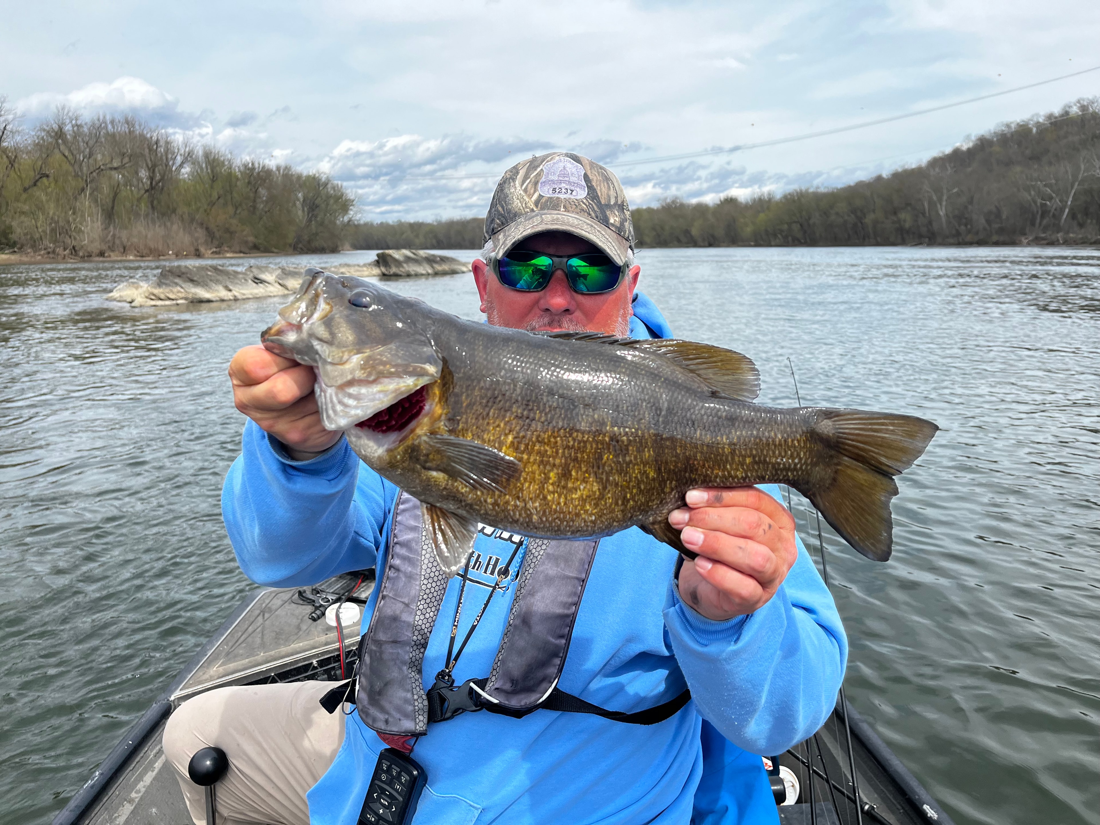 Smallmouth bass fishing with Shallow Water Fishing Adventures